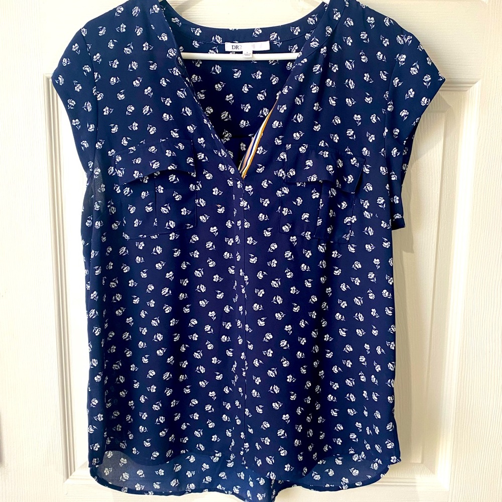 DR2 Blue Floral Blouse